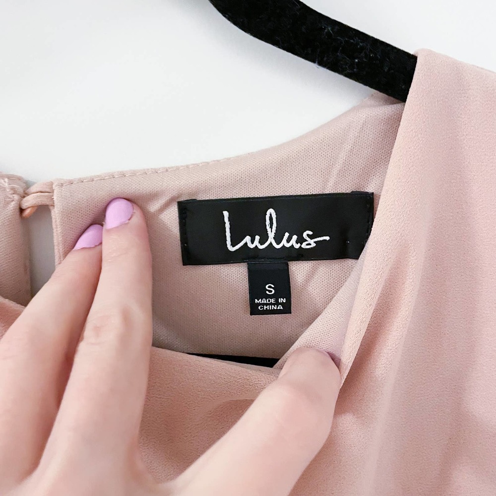 Lulus utterly enchanting flowy dress light pink - Picture 4 of 7